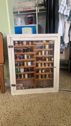 Vintage folding sewing thread spool holder