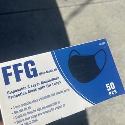 FFG black white 3ply mask