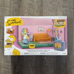 In Hand, Brand New, Never Opened Jakks Pacific - The Simpsons - Living Room Diorama with Homer Simpson 3” Inch Figure