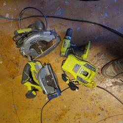 Ryobi saws charger and drill