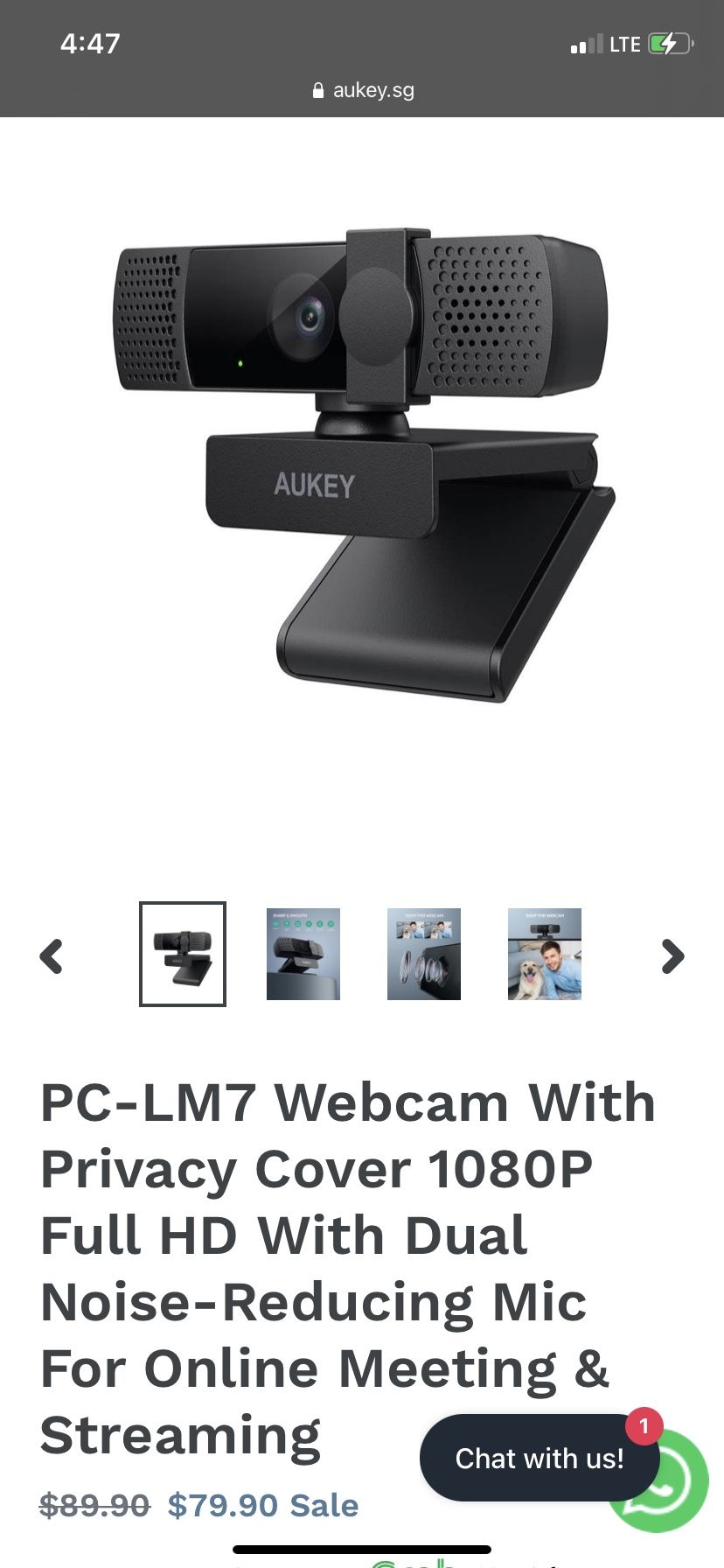Aukey 1080p Full HD Webcam