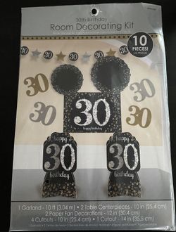 30th Birthday Room Decorating Kit