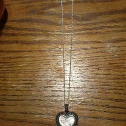 Gorgeous Sterling Silver Mother Of Pearl Necklace 