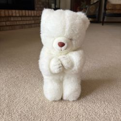 Ty Beanie Baby White Praying Bear