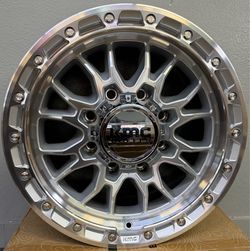 Kmc 558 Machine 18x9 8x180 + 18 Offset Wheels ( Set of 4 ) Gmc / Silverado 2500 🔥🔥🔥