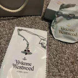 Vivienne Westwood Diamante Heart Pendant Necklace