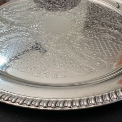 Ornate Silver plated Serveware Tray