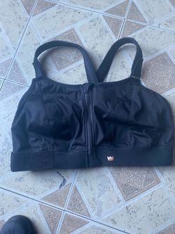 SheFit Womens Plus Size 3 Luxe Black Adjustable Sports Bra