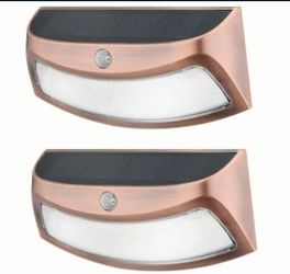 Path Solar LED 2 Light Dusk to Dawn, Motion Sensor Copper, Weather Restaurant