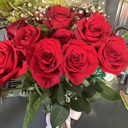 Custom Bouquet Of Flowers In A Vase