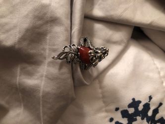 Sterling silver dragon ring