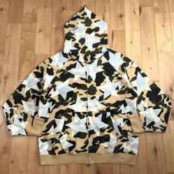 BAPE Star full zip hoodie a bathing ape BAPESTA NIGO Yellow 