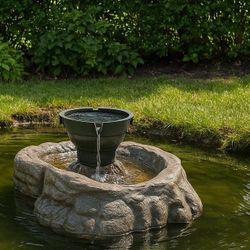 Roccia Cordless Shallow Pond Fountain