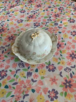 Haviland Limoges French China Covered Butter Dish