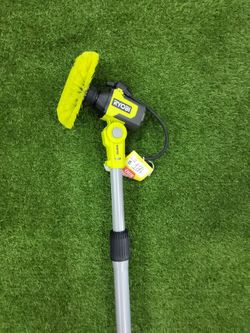 RYOBI ONE+ 18V Cordless Soap Dispensing Scrubber w/ 11in. VORTEX Medium Bristle Brush