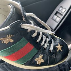 2019 Gucci Ace Embroidered Stars & Bees Sneakers