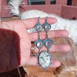 Sterling Silver Kiwi Jasper Necklace