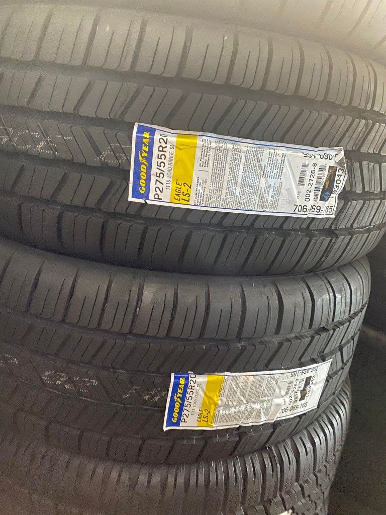 275/55r20 Goodyear Eagle Set of New Tires Installed and Balanced
