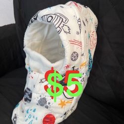 White winter windproof Hat, Unisex Children waterproof Balaclava, Ski Mask with Warm Fleece Face Cover for Girl&Boy.   One size fits most boys or girl