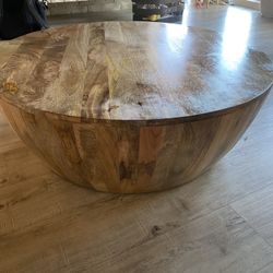 Drum Wood Coffee Table