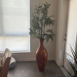 Selling Decorative Vase W/Fake Plants