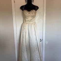 Will Steinman Ivory Satin Dress Prom Wedding