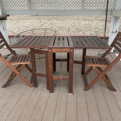Outdoor Foldable Table W/chairs