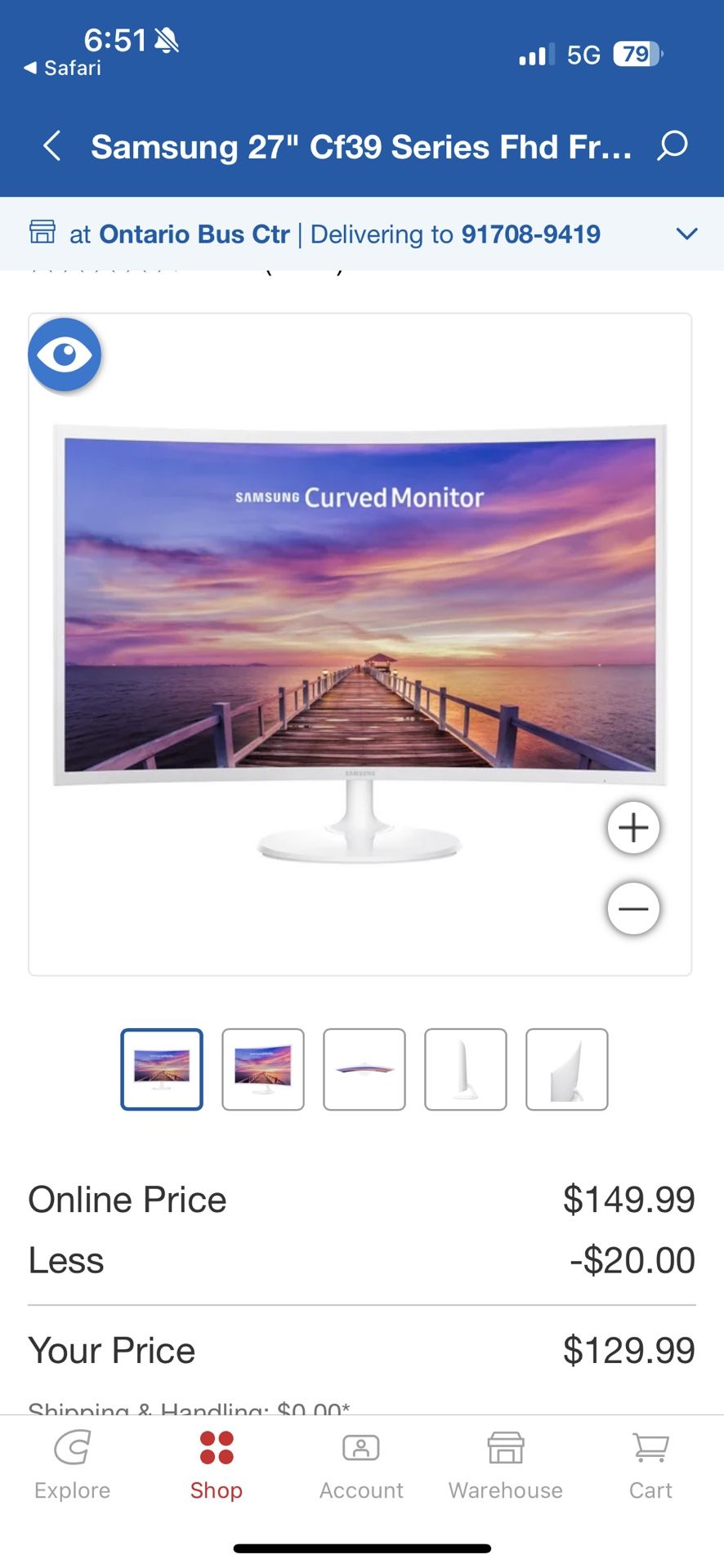 Curved Monitor 27”