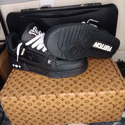 Black LV trainers