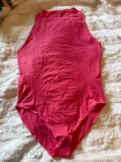 Lululemon Pink Sleeveless Mock Neck Bodysuit