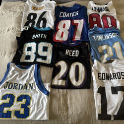 Vintage NFL And NBA Jerseys In Great Condition  - L & XL