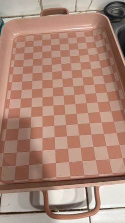 Our Place Baking Dish Pink Checkered