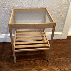 Square little glass table