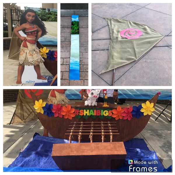 Moana DIY Party Boat and Candy Bar back round for Sale in 