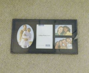 NEW Glass Pane Matted Collage Photo Frame W/4 Photo Openings