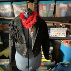 Leather Suede Jacket with fringe (Wilsons  Leather )