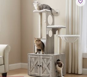 Cat Tree With Litter Box Enclosure