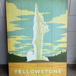 Yellowstone National Park Wooden Wall Art