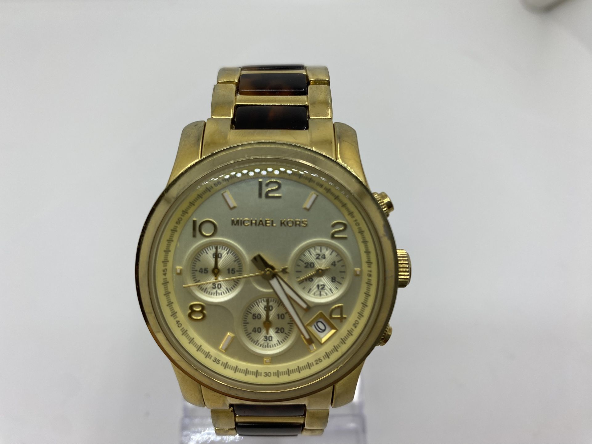 Michael Kors MK5659 Women's Watch Chronograph Gold Tortoise Acetate Band