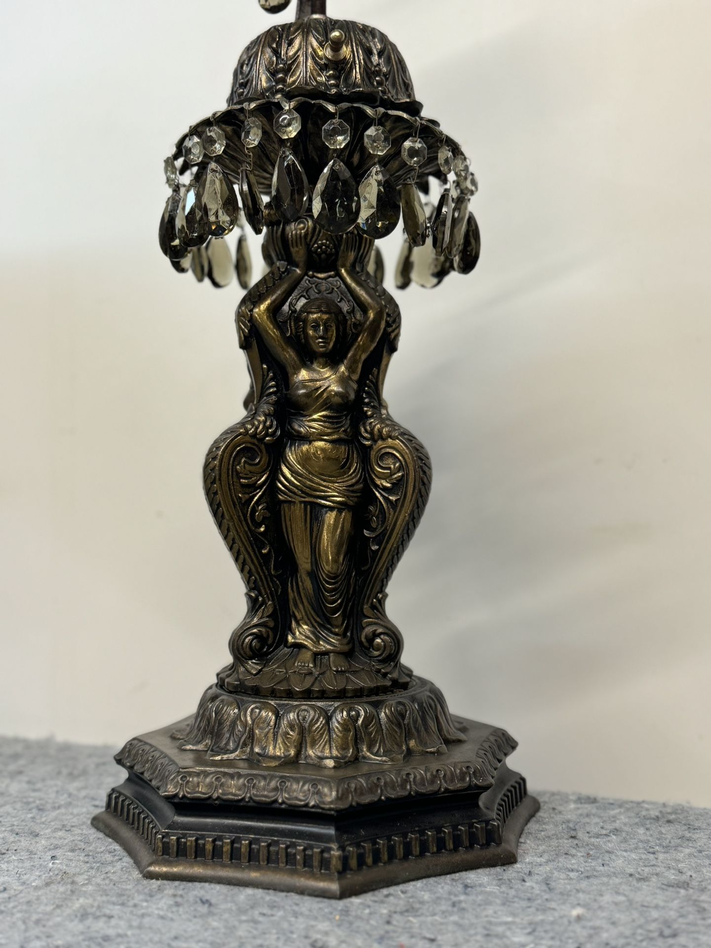 One Three Ladies Lamp Base With Cristals