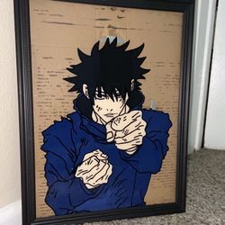 Glass Anime Painting Jujutsu Kaisen Custom Portraits Of Friends, Family, & Pets. LOCATED IN COVINA