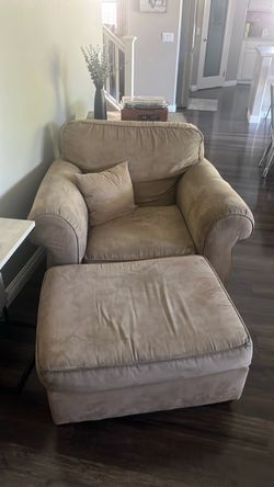 Chair and ottoman for sale