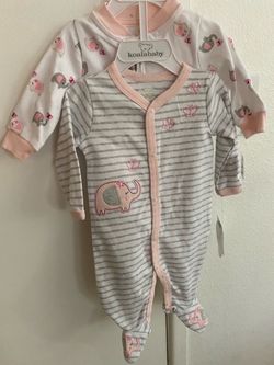 NEW Koala Baby 2-Pack Footed Sleepers 0-3M
