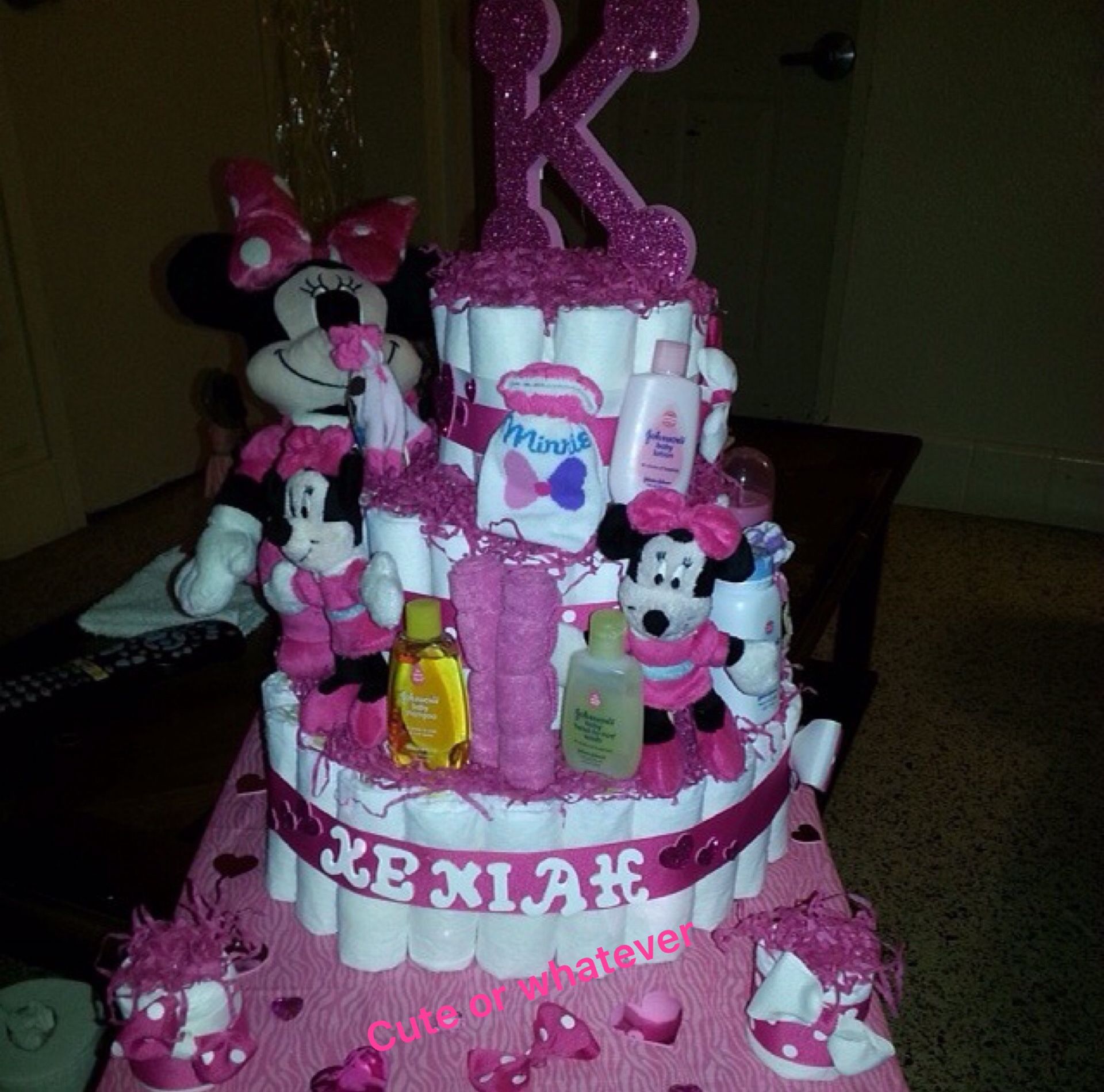 Minnie Mouse diaper cake