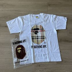 Bape burrberry shirt size M