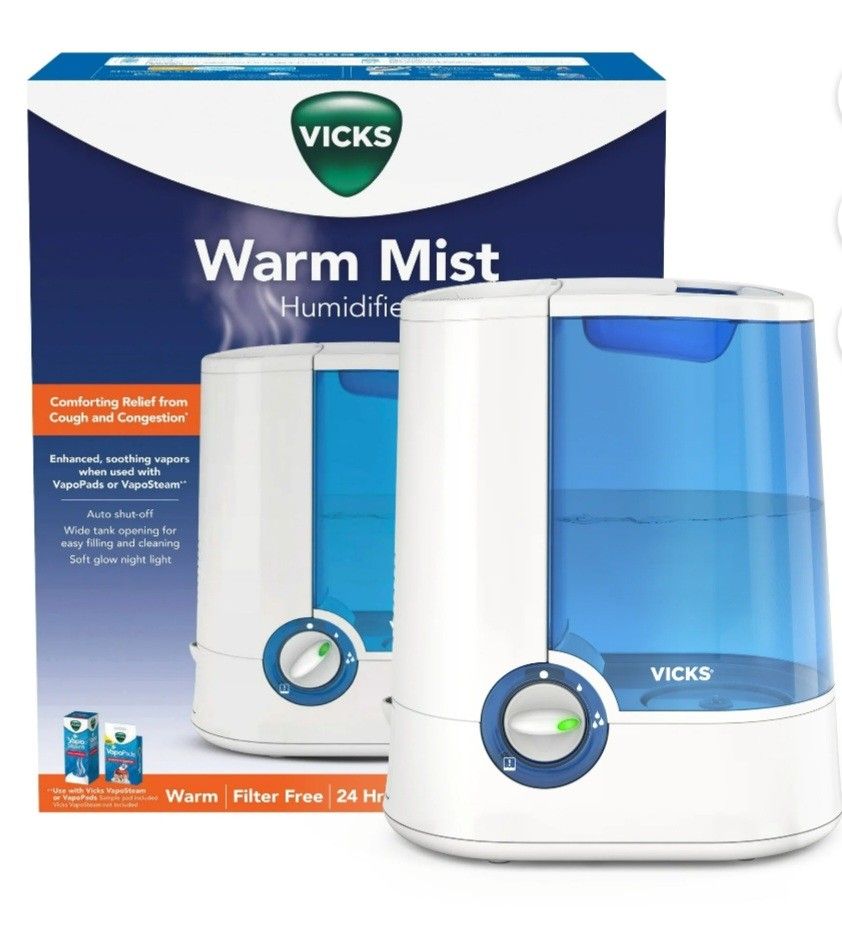 Humidifier 1 Gal. - Vicks V750 Warm Mist Humidifier - Gently Used