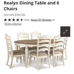 Dining Table And Six Chairs