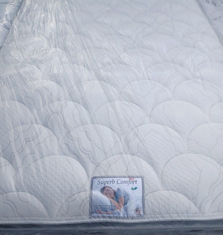 Brand New Queen Size Pilllowtop Mattress Included Box Spring. FREE DELIVERY
