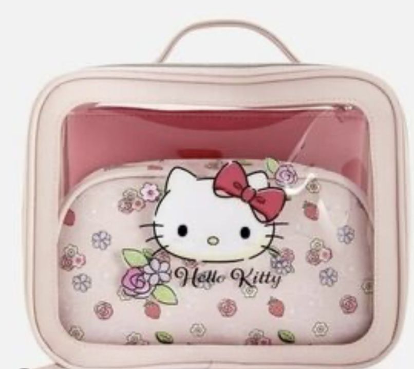 Hello Kitty 3pc Cosmetic Bag Set