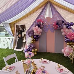 Butterfly Baby shower , Balloon Garland 